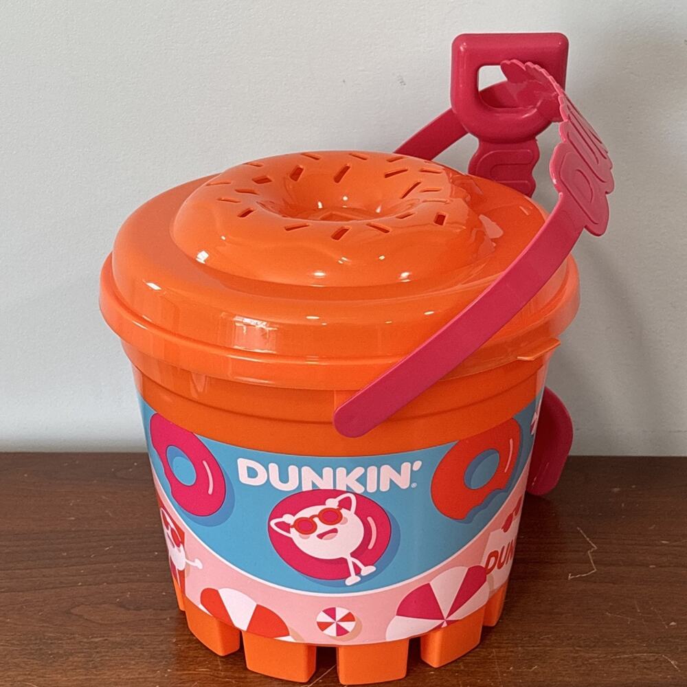 Dunkin Donuts Munchkin Beach Bucket Sand Shovel 2025 Limited Edition Summer - Picture 2 of 8
